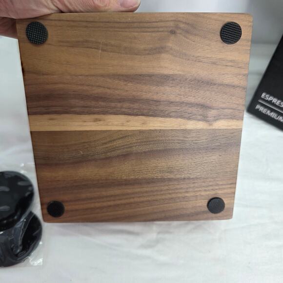 58mm Espresso Tamper Station V3 Walnut Portafilter Holder Compact Organizer - Picture 5 of 14